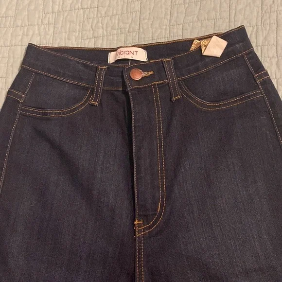 Vibrant M.I.U Women’s 9(W28) Dark Wash Blue Denim High Waist Skinny Jeans USA - Picture 2 of 13